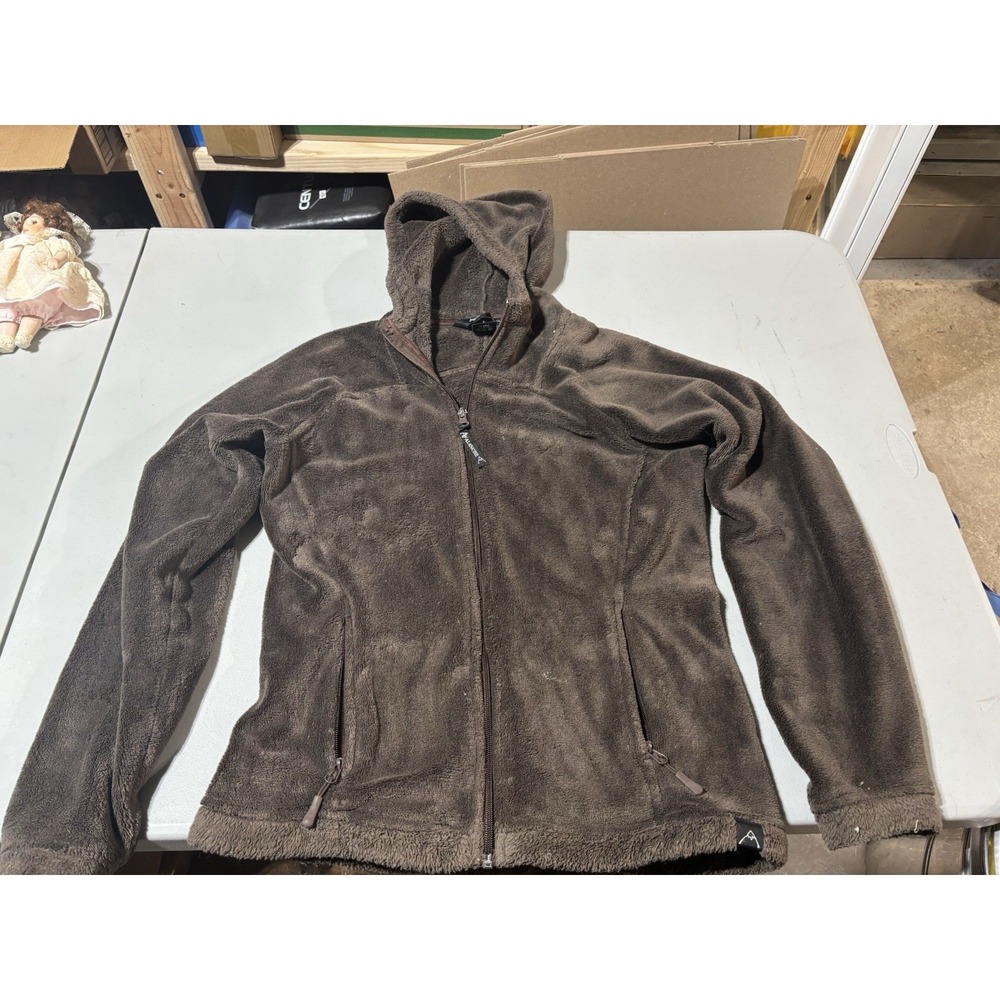 Womens Avalanchewear Polartec Fleece Full Zip Jacket Brown Small
